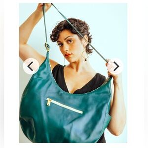 Sseko Slouchy Crescent Bag in Agave